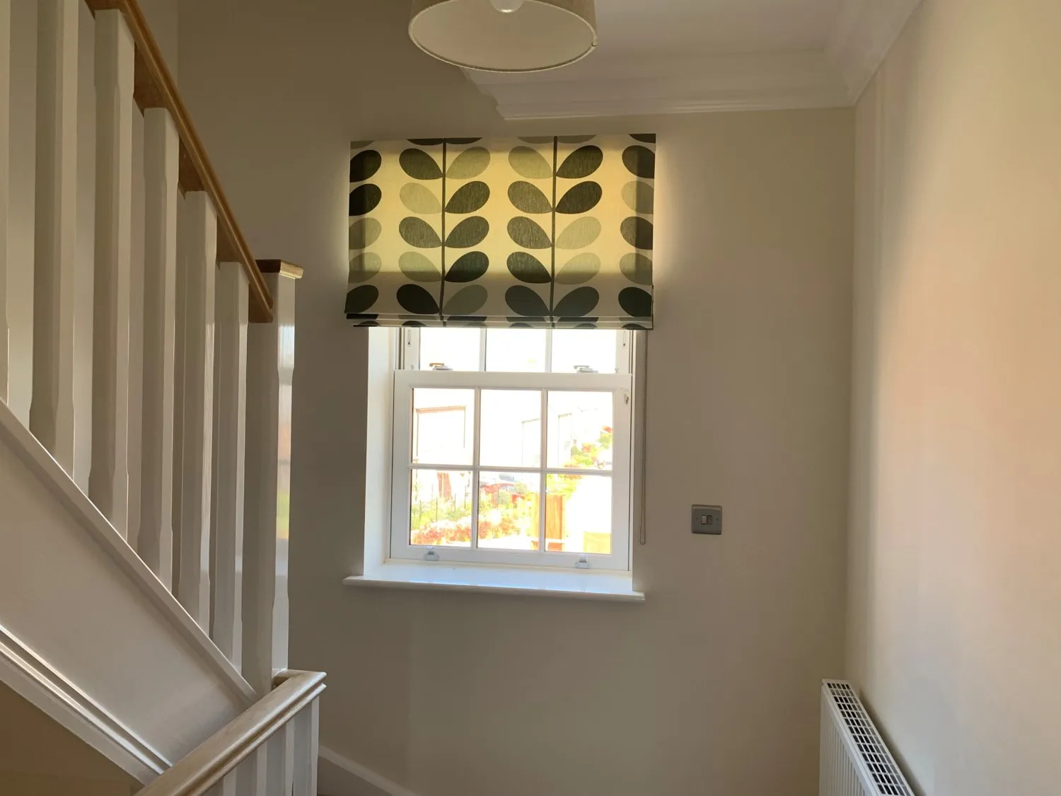 Roman Blinds installation example 1