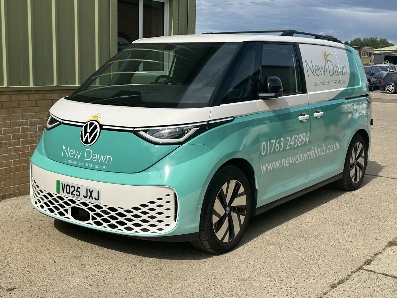 The New Dawn Curtains, Shutters & Blinds branded van